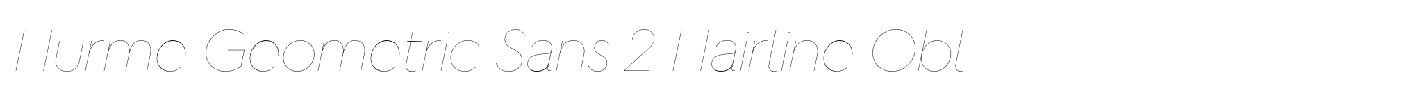Hurme Geometric Sans 2 Hairline Obl image